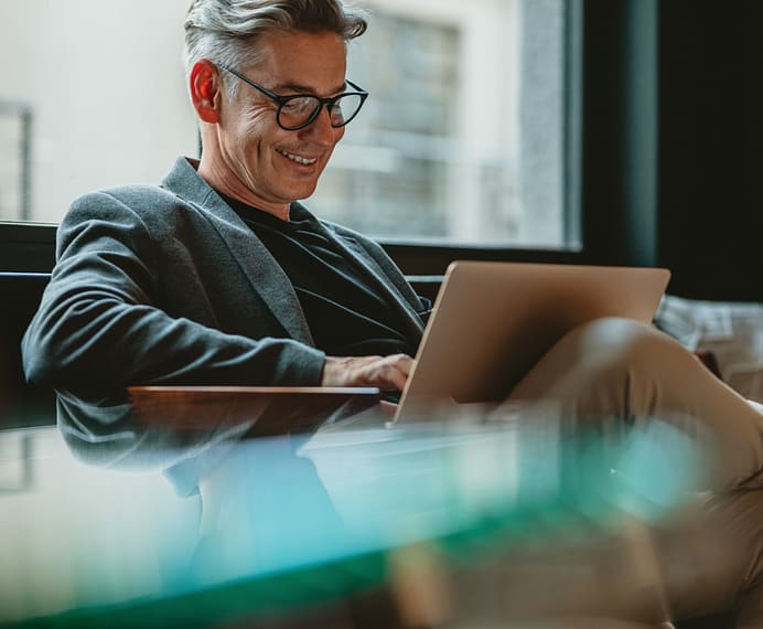 Man with laptop